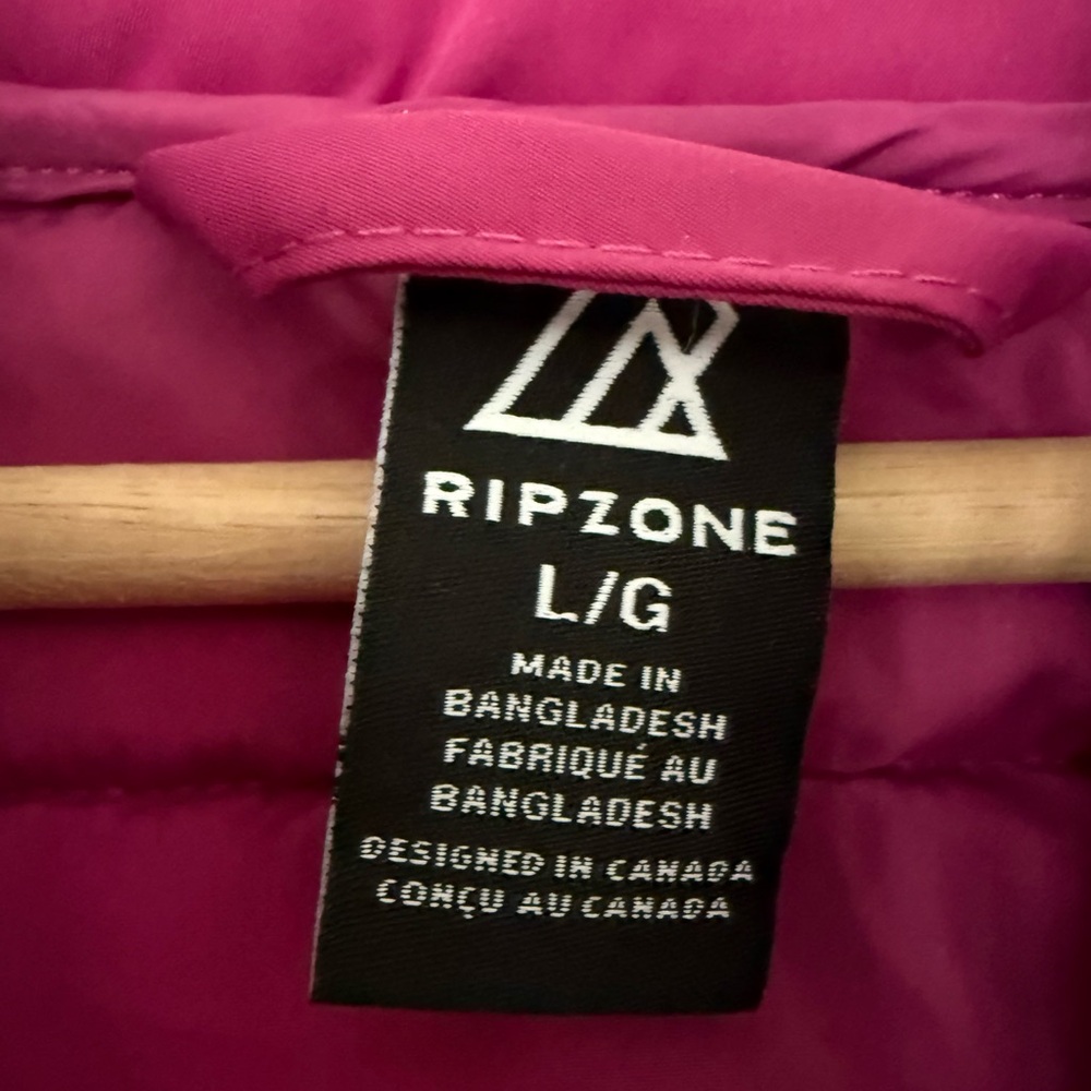 Ripzone kids Puffer Jacket Size L Magenta Pink Hooded Winter Coat - Picture 3 of 11